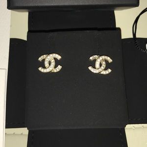 Authentic Chanel CC Earrings